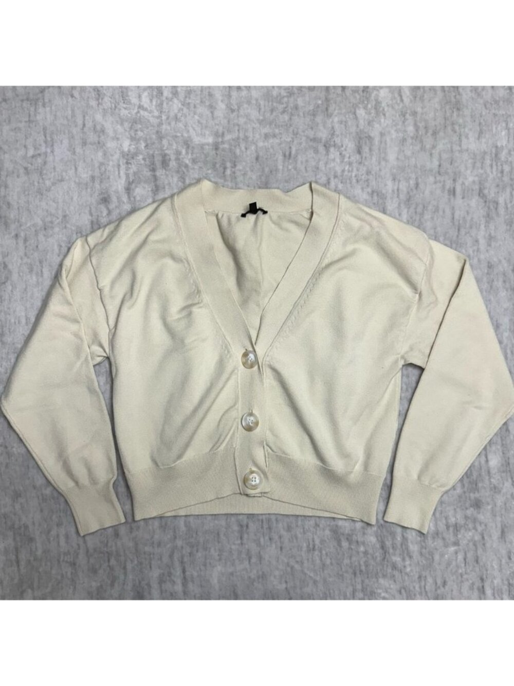Dynamite V Neck Button Cardigan - Cream